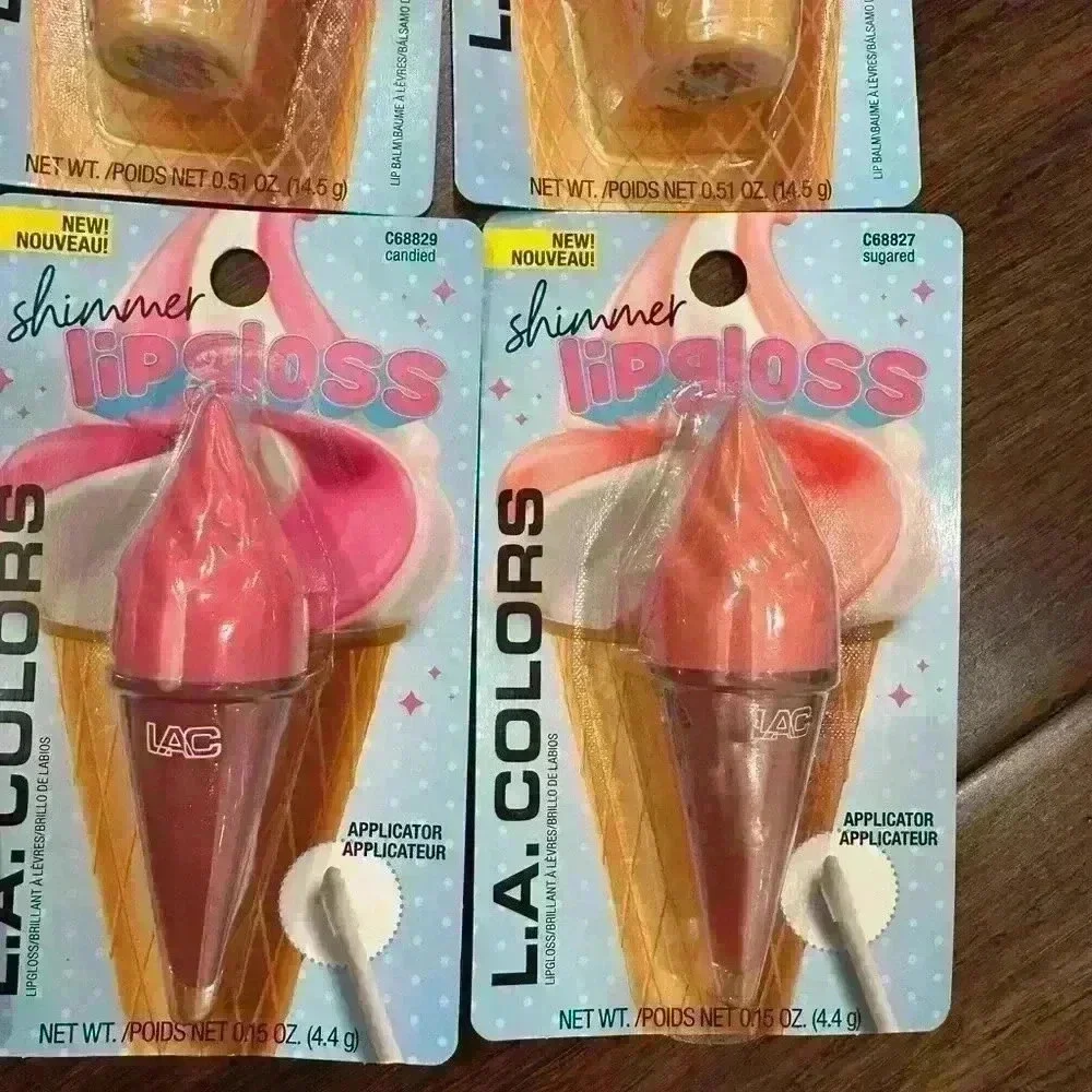 L.A. Colors ice cream and popsicle jelly gloss, lip balm and shimmer lip gloss